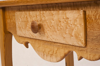 Virgin Cypress Tops & Birdseye Burl Skirts Drawer