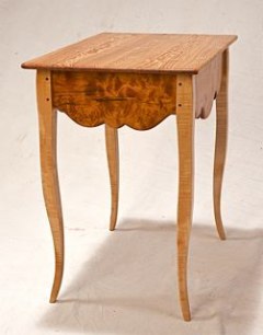 Curly Pine Top with Curly Maple Legs